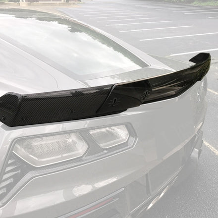 Chevrolet C7 Corvette Gloss Black Rear Trunk Lip Spoiler Wing with Gurney Flap @loganbirchfield