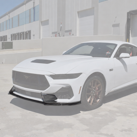 2024+ Ford Mustang S650 V2 Style Carbon Fiber Front Lip Splitter - Product Highlight