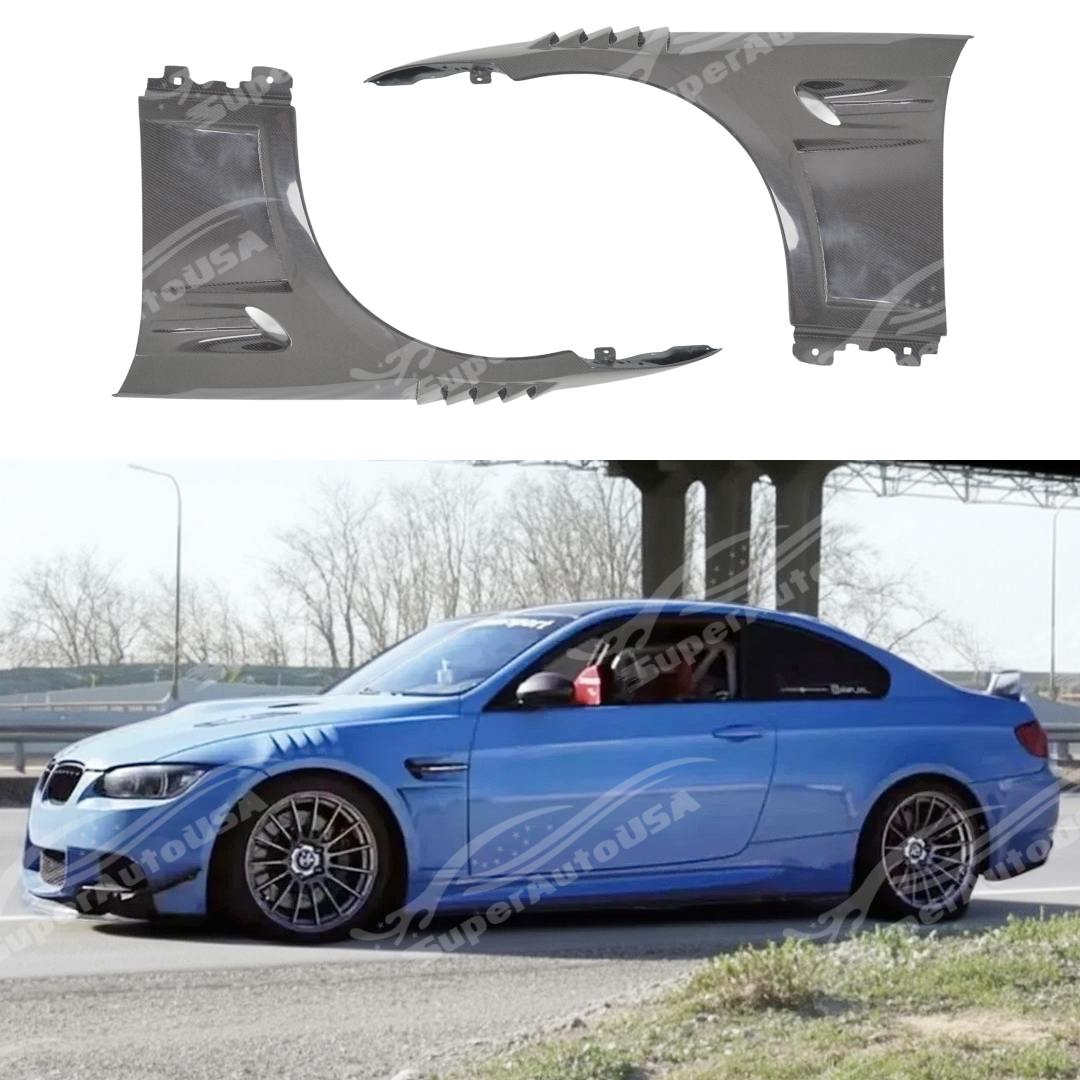 For BMW 08-12 E92 E93 M3 Coupe Carbon Fiber GT4 Style Side