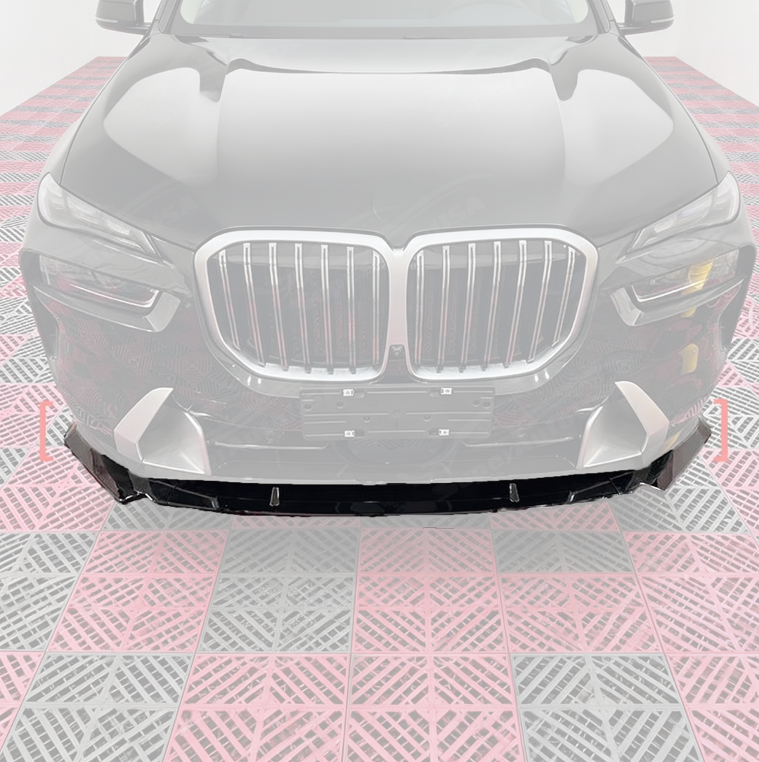 For 2023-2025 BMW G07 X7 - Front Bumper Lip - Gloss Black