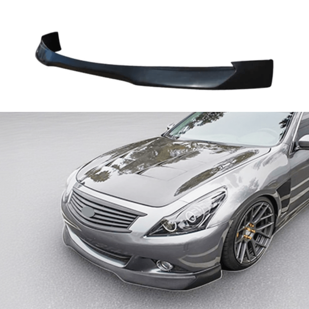 Se adapta a Infiniti G25 G37 2011-2013, parachoques delantero de PU negro,  1 pieza de alerón, image size:1080x1080