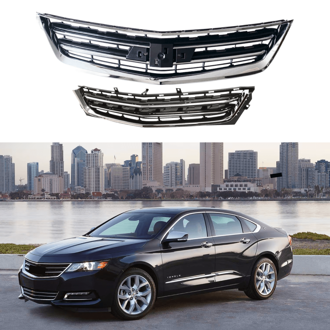 Fits Chevrolet Impala 2014-2020 Chrome Trim Front Upper & Lower