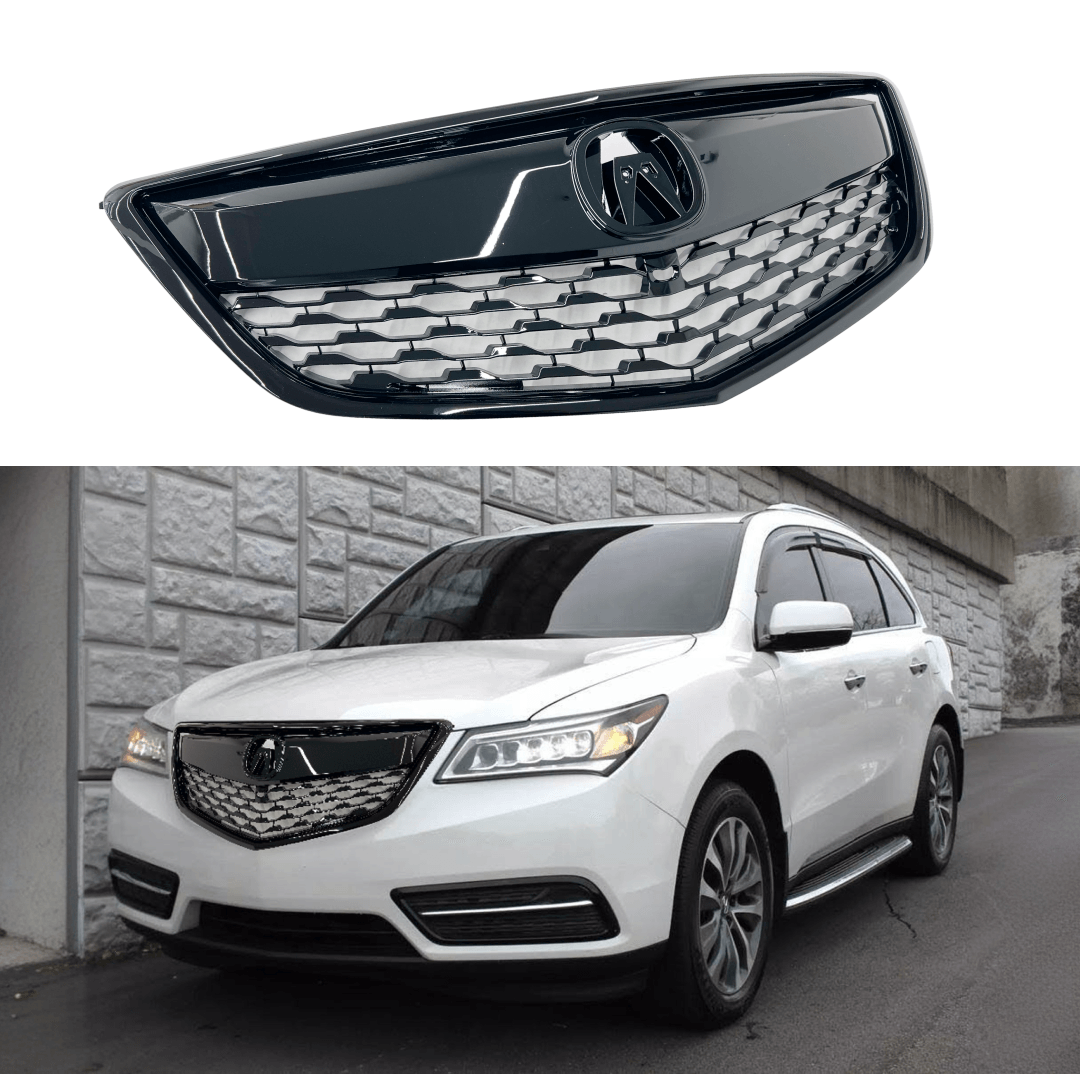 Gloss Black Front Bumper Grille for Acura MDX (2017-2020) NexaNovo
