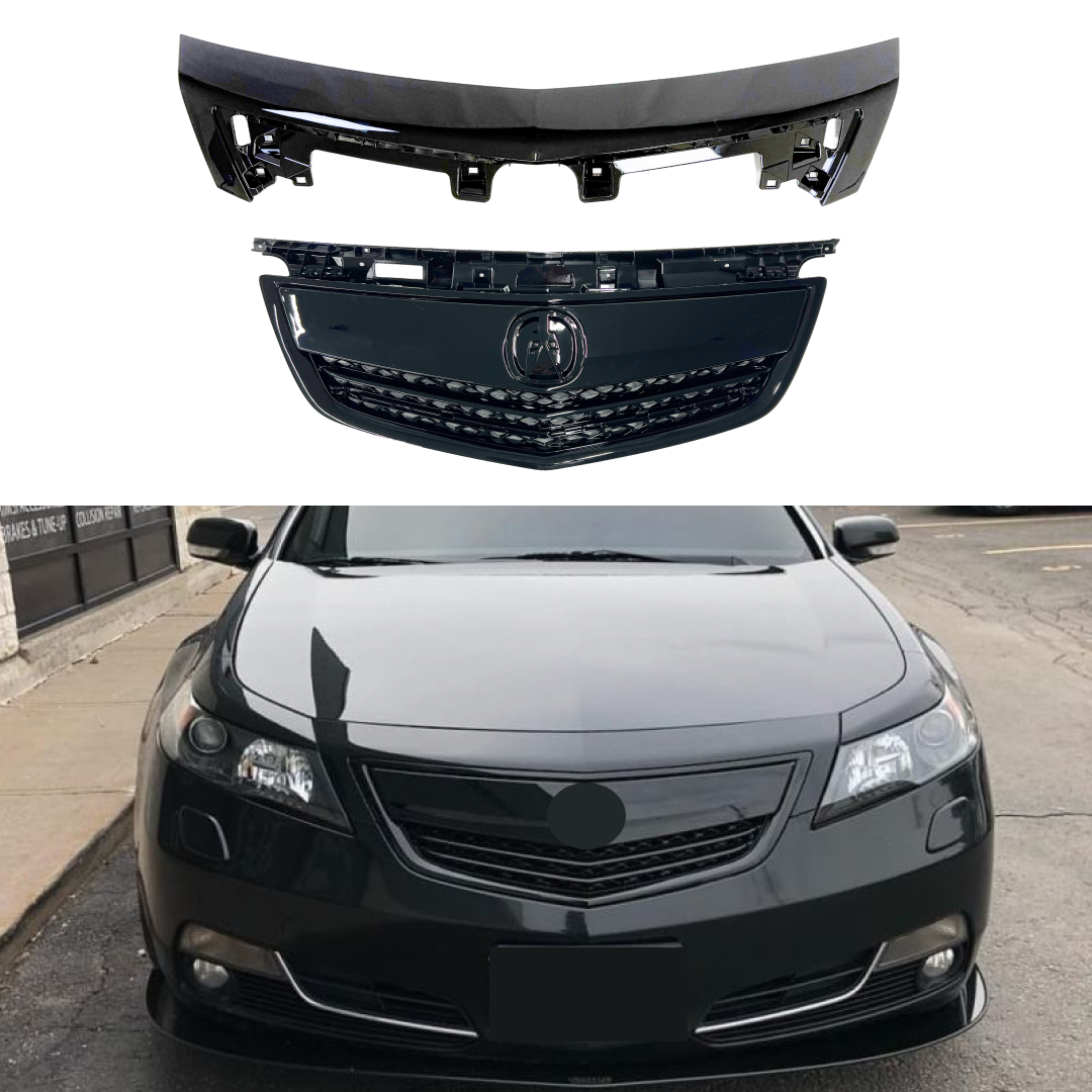 New Grille Trim Grill Upper Chrome Compatible with 2002-2003 Acura TL