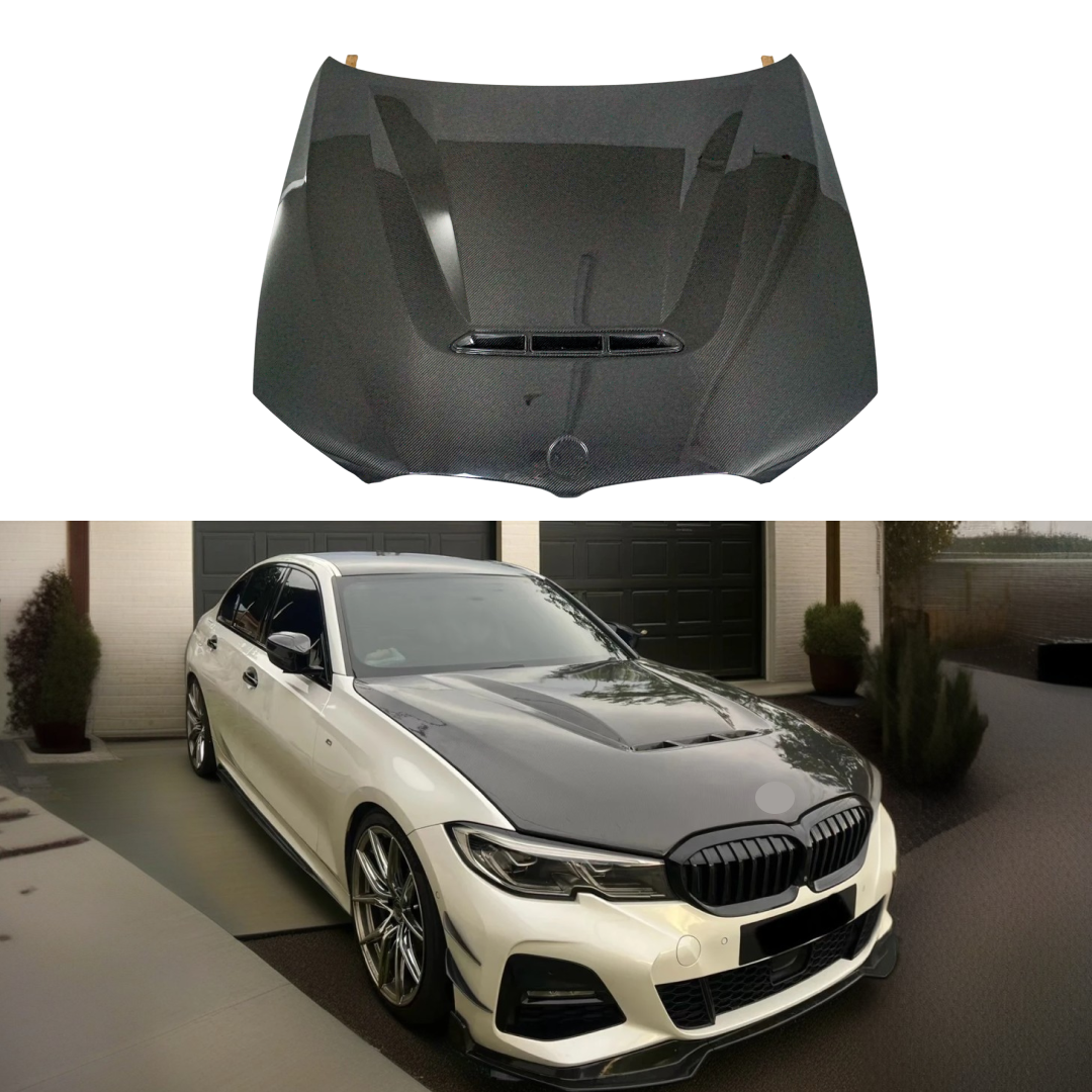 For 2012-2018 BMW F30 F32/F33/F36 3 and 4 Series Real Carbon Fiber M2-CS Style Front Vented Hood Panel main image 1