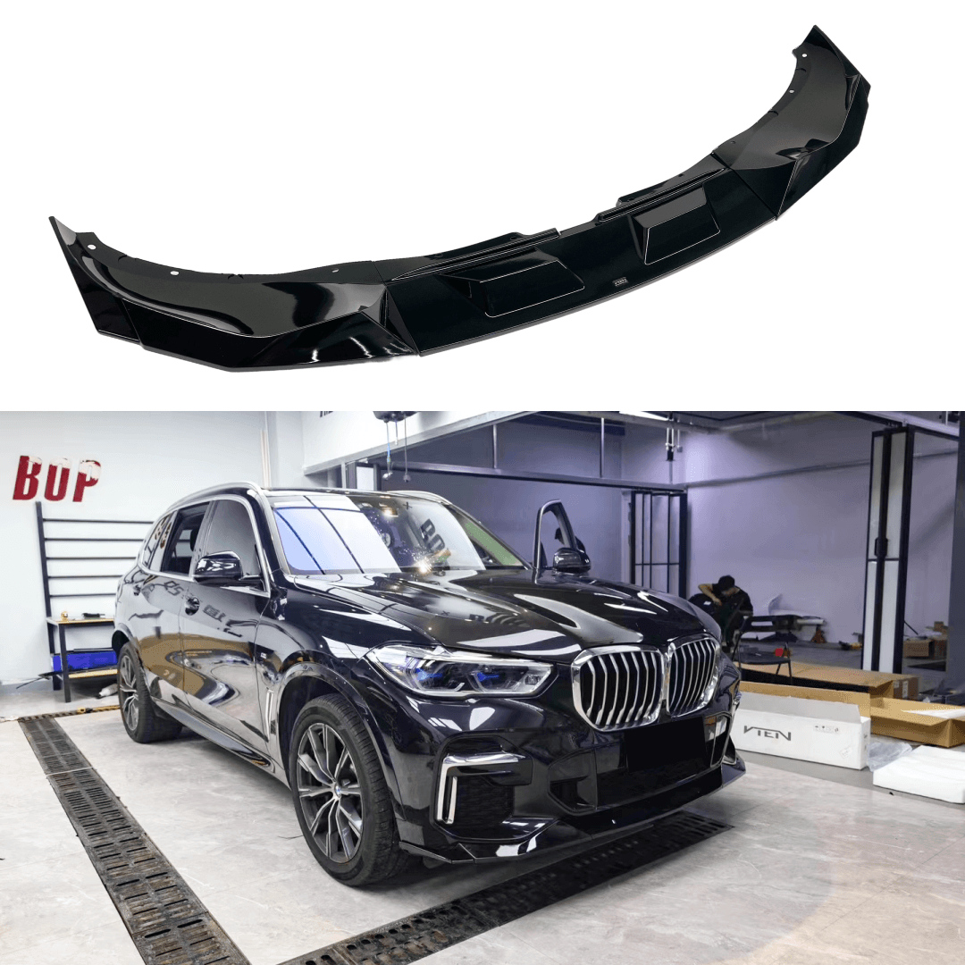 Fits 2019-2023 BMW G05 X5 M Sport Gloss Black Front Bumper Lip Fits 2019-2023 BMW G05 X5 M Sport Gloss Black Front Bumper Lip