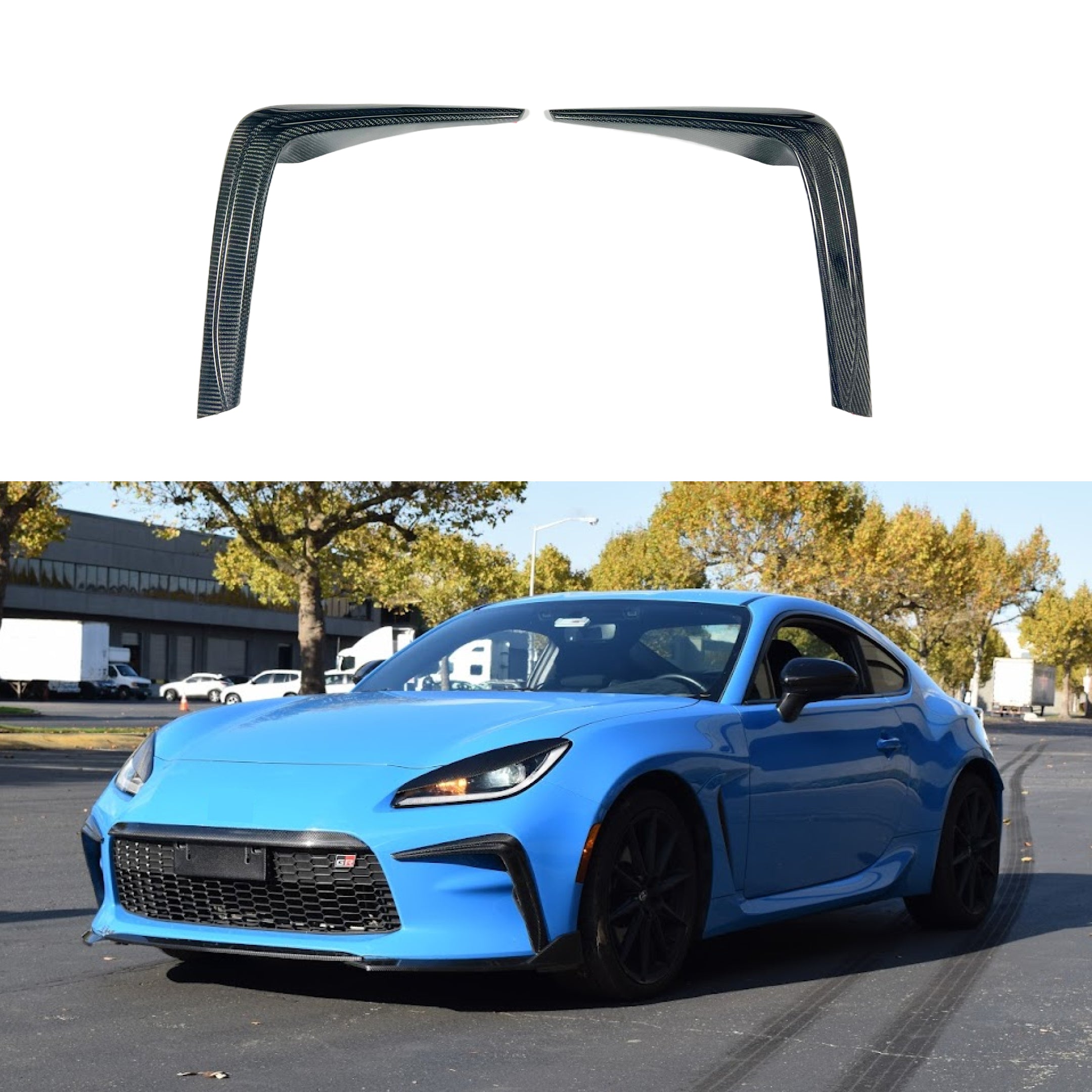 2022-2026 Toyota GR86 - Carbon Fiber Front Bumper Vent Garnish