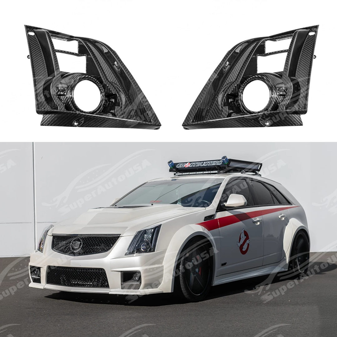 2009-15 Cadillac CTS-V Dry Carbon Fiber Front Fog Light Cover