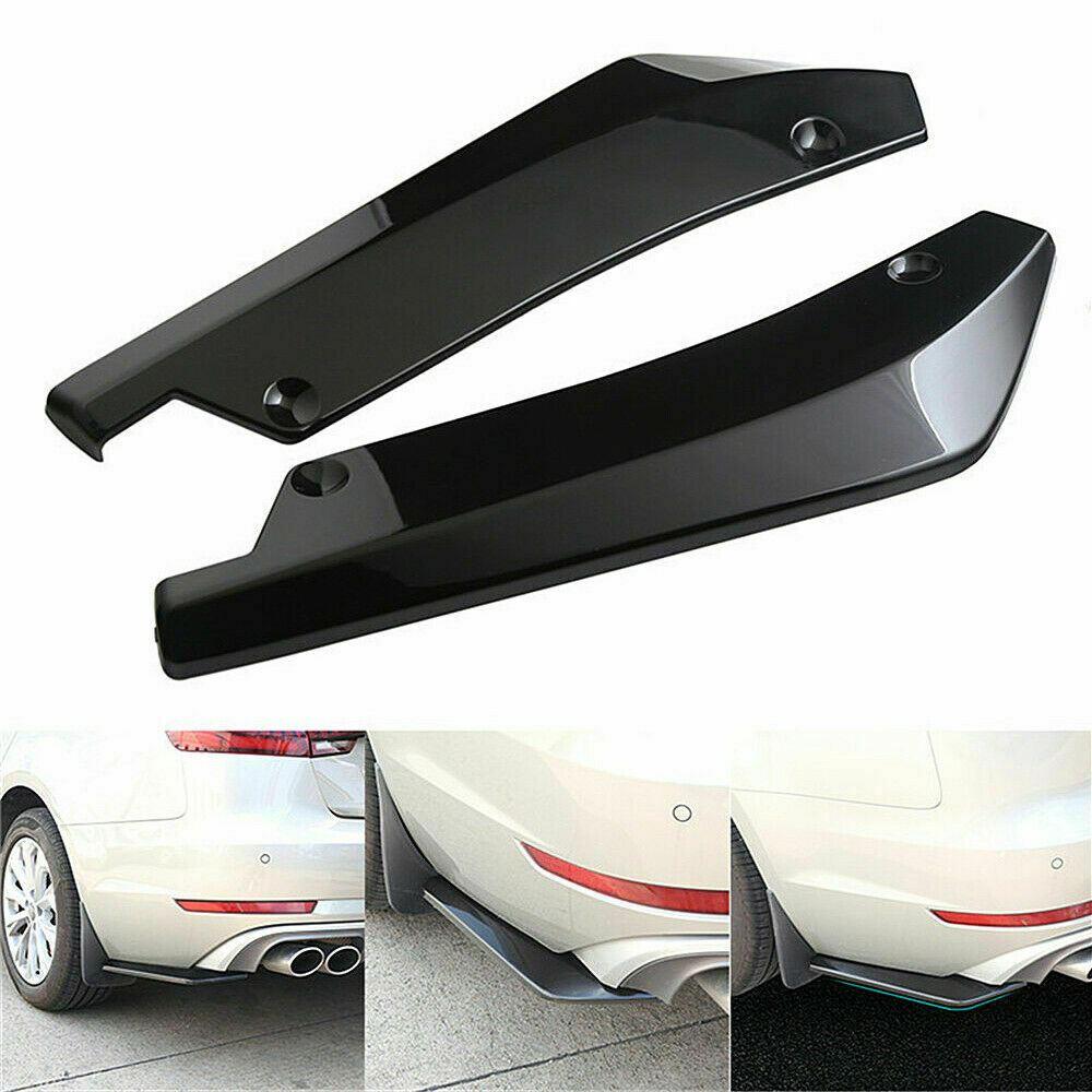 ZoneMotive Universal Canard Splitter Diffuser – Gloss Carbon Fiber Style – Front Bumper Spoiler – 2-Piece Set