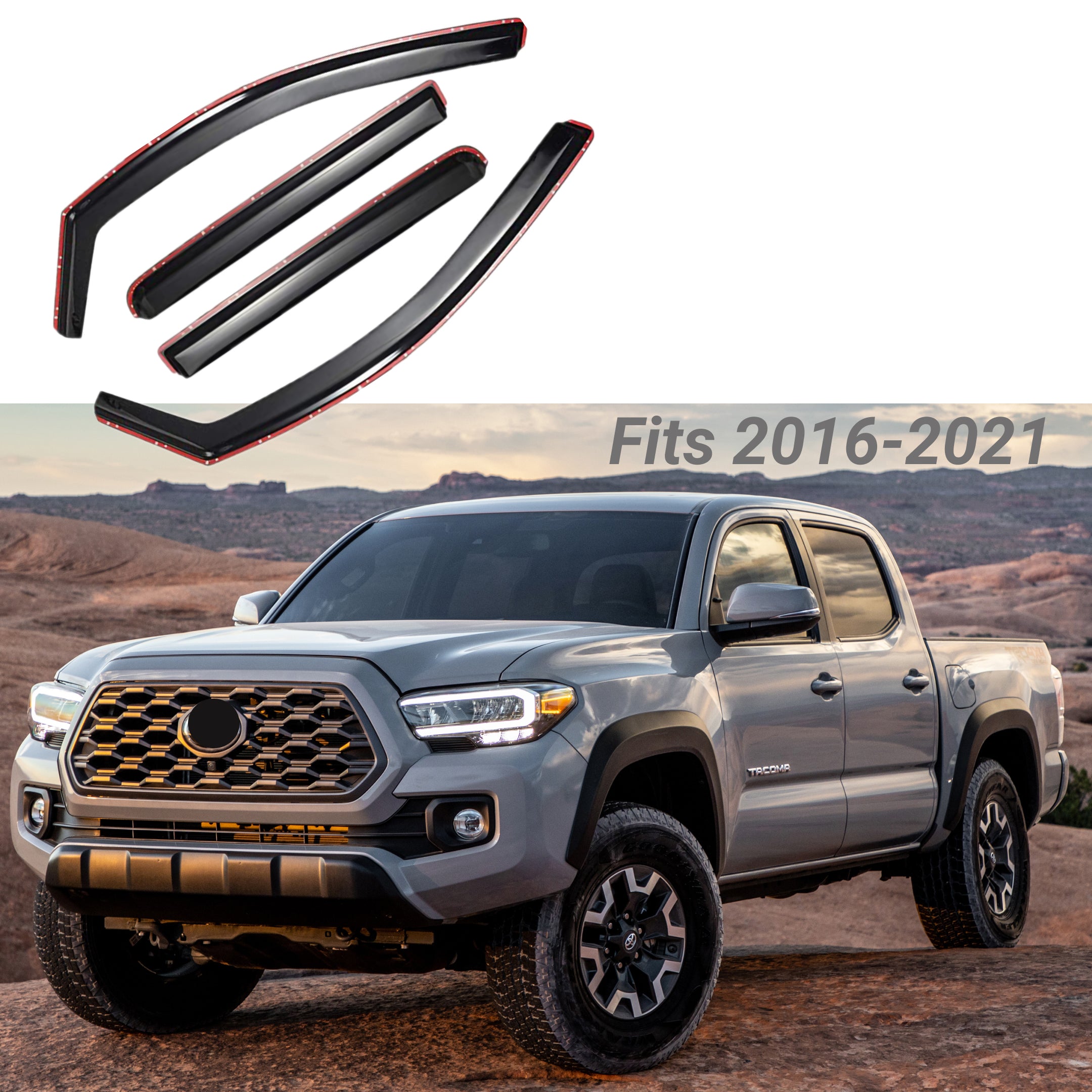 Rain guards for store 2021 toyota tacoma