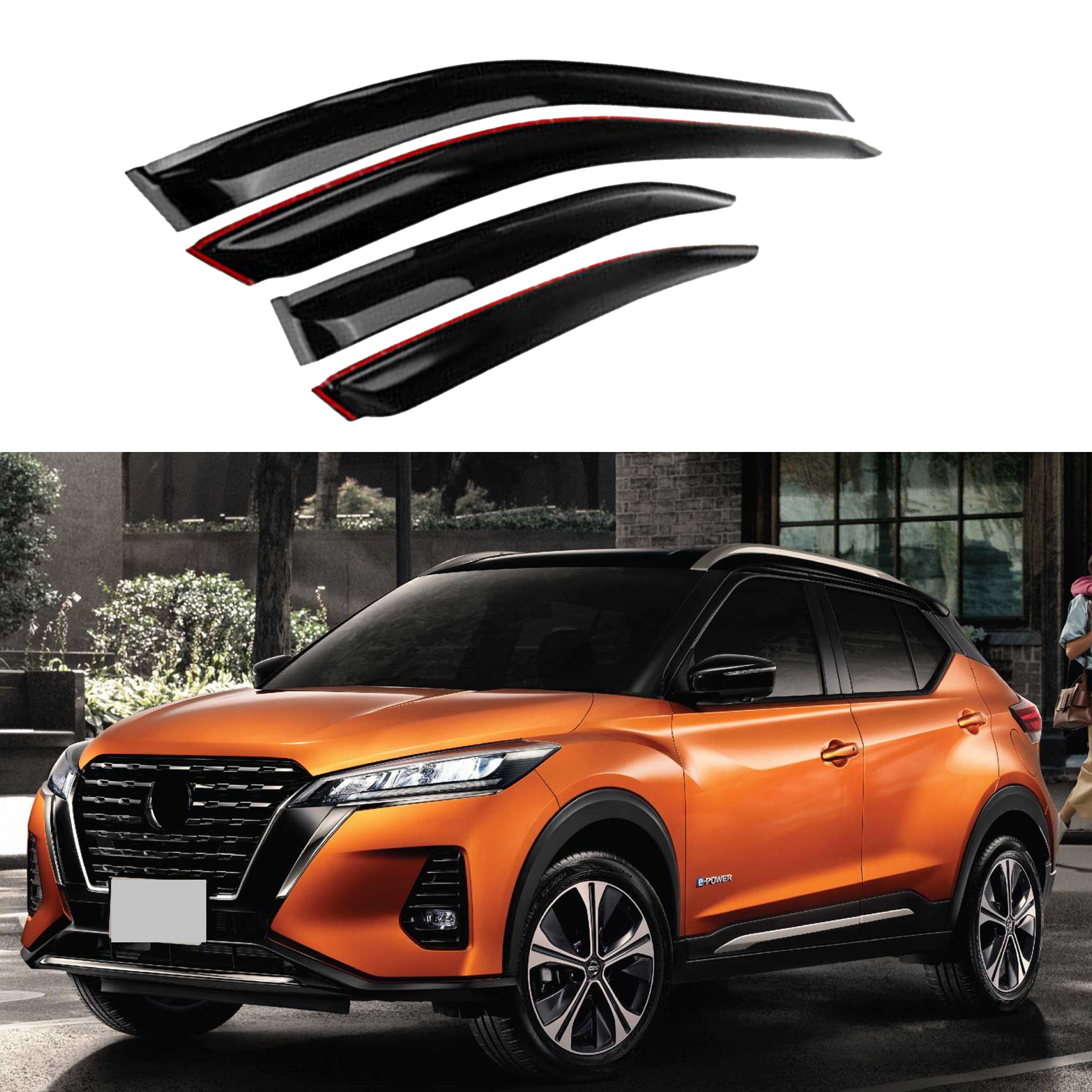 Nissan kicks store window deflectors