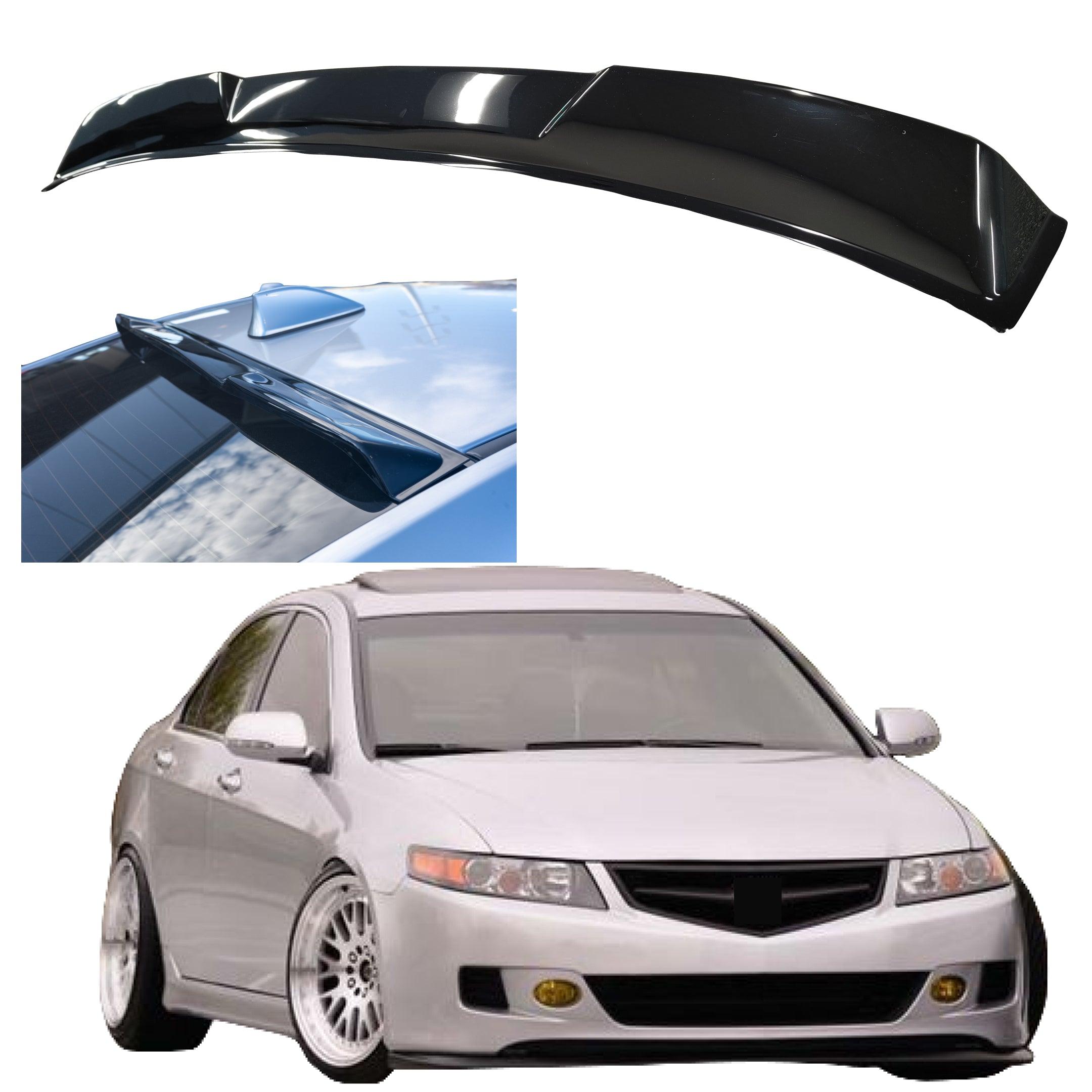 OE Style Rear Roof Window Visor Spoiler For 2001-2005 Honda Civic 4-Door EM - Dark Smoke - Xpert-Tuning