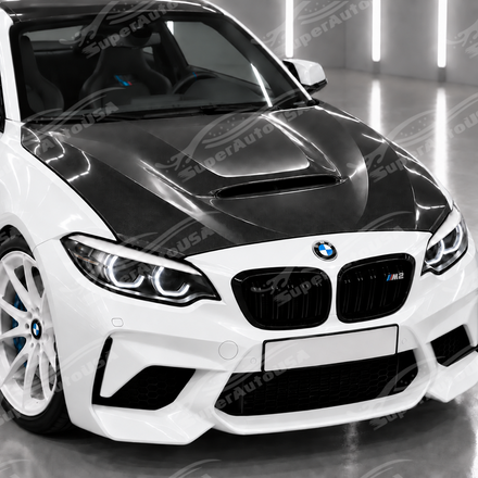 2014–2021 BMW F87 M2 / F22 2-Series CS Style Carbon Fiber Vented Hood - Product Highlight