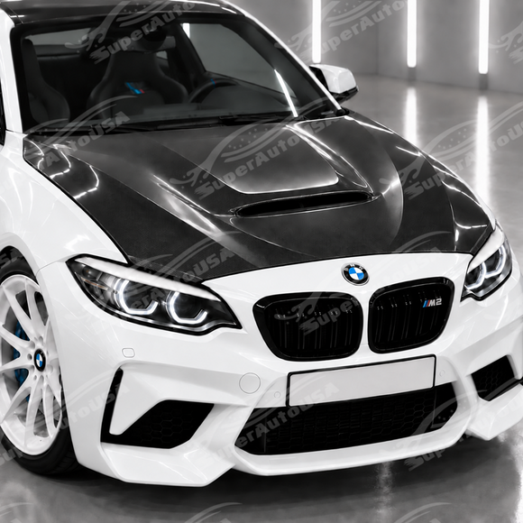 2014–2021 BMW F87 M2 / F22 2-Series CS Style Carbon Fiber Vented Hood - Product Highlight