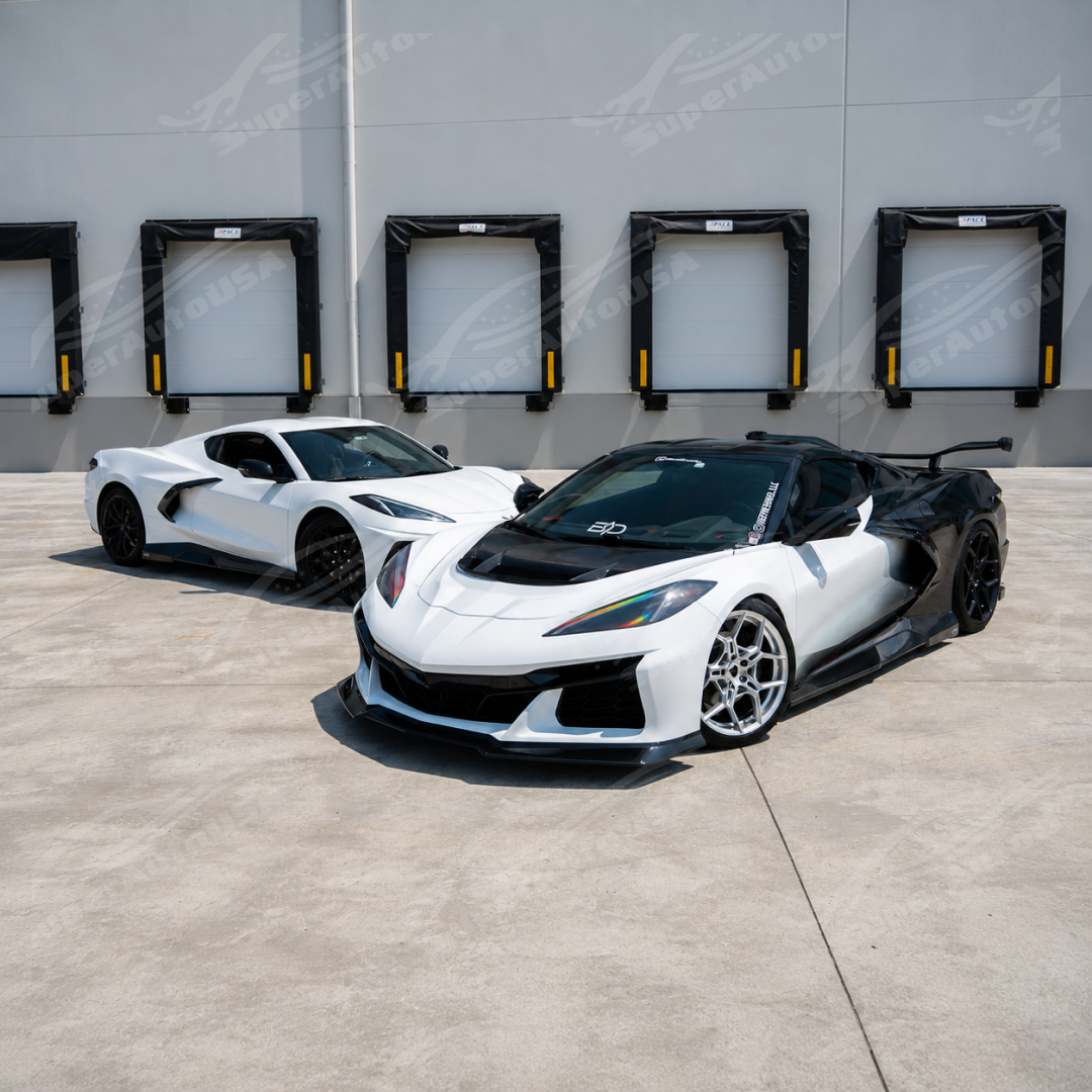 2020+ Chevrolet Corvette C8 Stingray Carbon Fiber Wide Side Skirt Extensions - Product Highlight