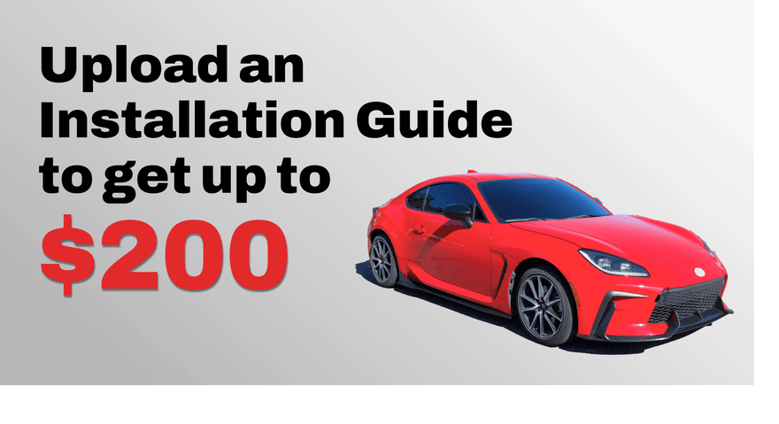 Upload an installation guide to get to up $200