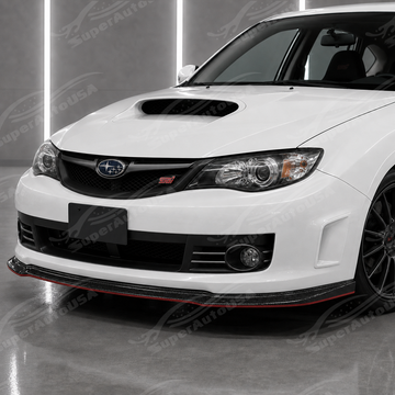 Comprar red-trim-carbon-fiber-print 2008-2010 Subaru Impreza WRX STI GV / GR Front Lip