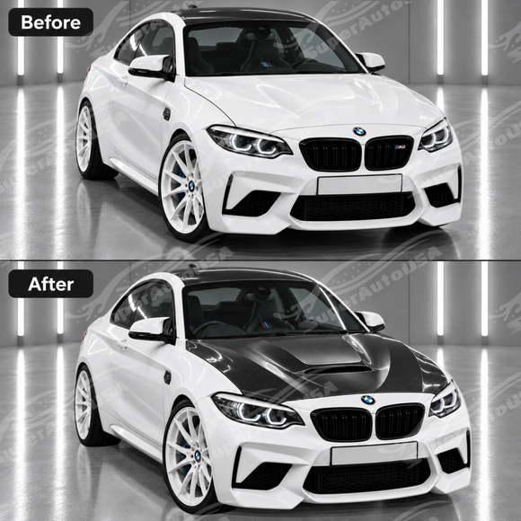 2014-2021 BMW F87 M2 / F22 2-Series - CS Style Carbon Fiber Vented Hood