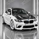 2014-2021 BMW F87 M2 / F22 2-Series - CS Style Carbon Fiber Vented Hood-8