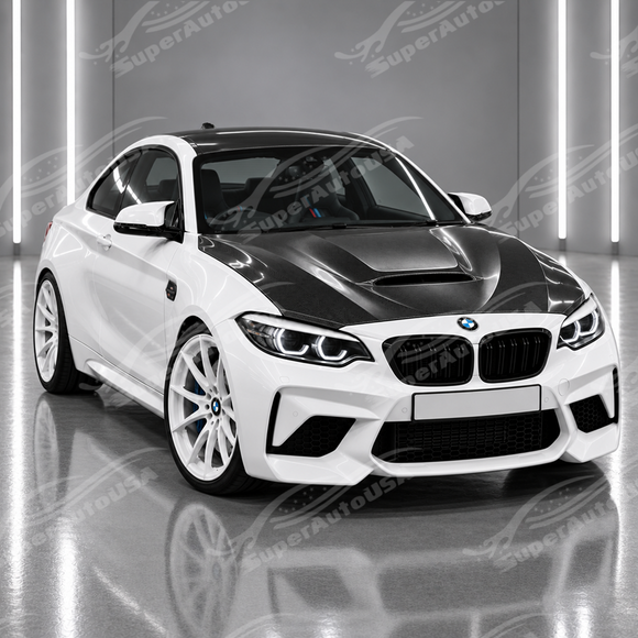 2014-2021 BMW F87 M2 / F22 2-Series - CS Style Carbon Fiber Vented Hood
