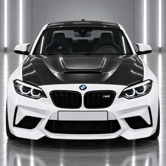 2014-2021 BMW F87 M2 / F22 2-Series - CS Style Carbon Fiber Vented Hood