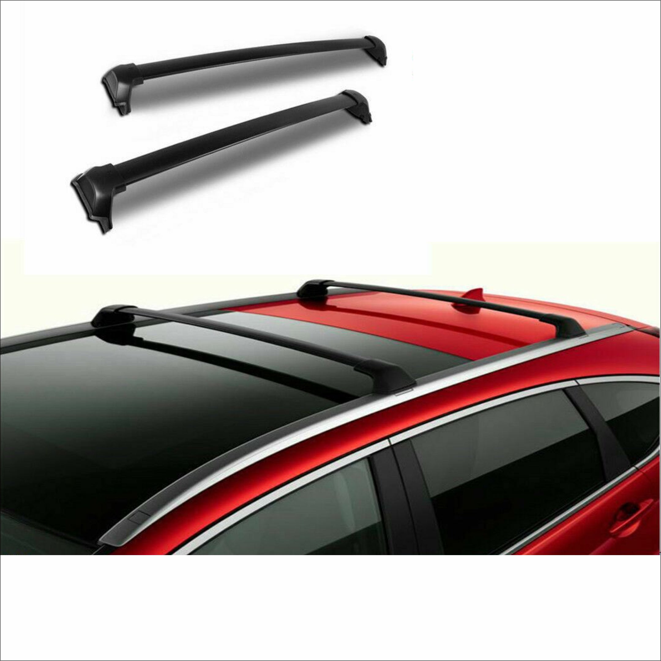 Compatible con Honda CRV 2017-2020, barras transversales de techo negras, portaequipajes