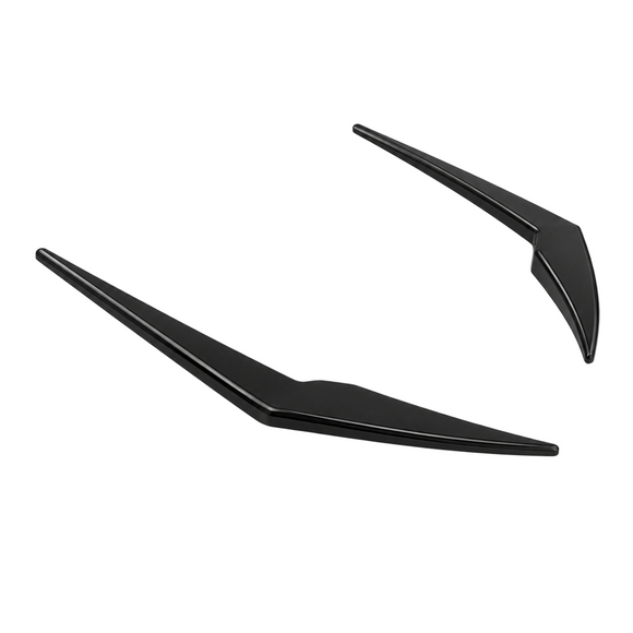 Direct front-facing view highlighting the aggressive corner dive planes by SuperAutoUSA on the F74 front bumper