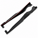 Direct side profile view highlighting the aggressive wide-body aero line of the carbon fiber exotic side skirts