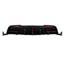 Direct rear view highlighting the aggressive vertical aero fins and central F1-style LED third brake light