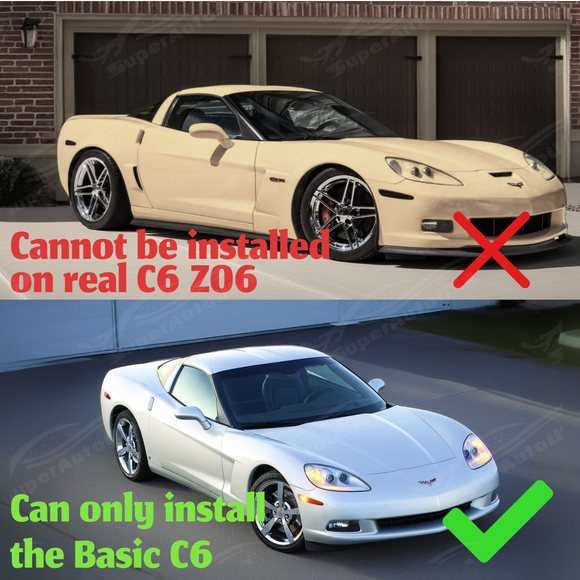 SuperAutoUSA 2009 Corvette C6 OE style front splitter

