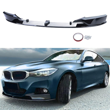 2015 BMW F34 3 Series GT Front Bumper Spoiler Lip Corner Splitters Gloss Black