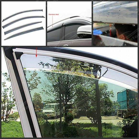 SuperAutoUSA 2017 Tahoe window guards with chrome edge