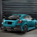 SuperAutoUSA precision-fit carbon fiber rear bumper diffuser for 2018 Honda Civic Type R Touring