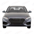 For 2018-2022 Accent Honeycomb Pattern Gloss Black Front Bumper Grille-3
