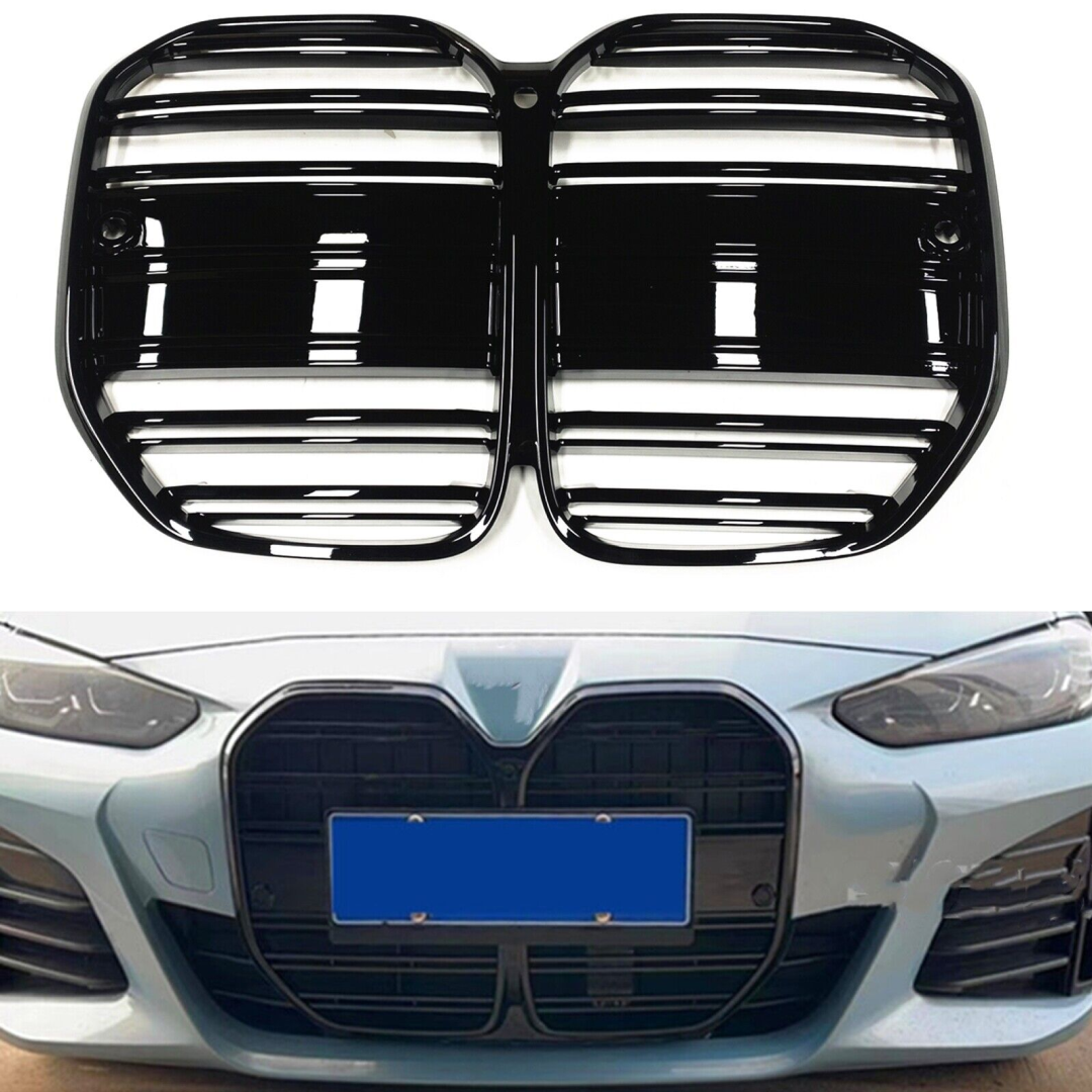 Compatible For 2021-2023 BMW 4 Series ABS Gloss Black Front Bumper Grille