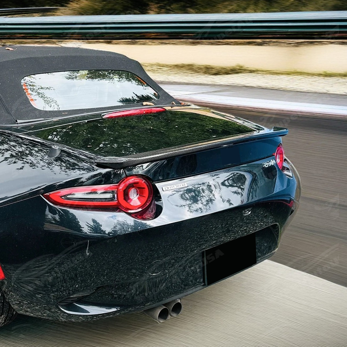 Mazda Rear Spoiler Real Carbon Fiber Rear Trunk Spoiler Wing Fits 2016-2025 Mazda Miata ...
