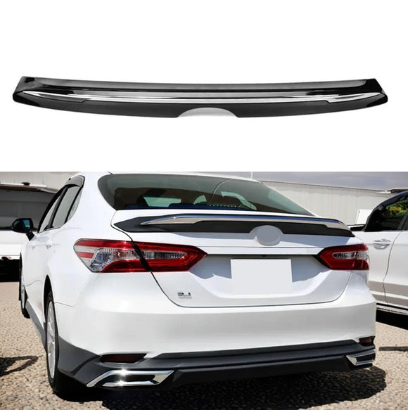 2019 Toyota Camry Gloss Black with Chrome Trim Rear Trunk Spoiler Wing