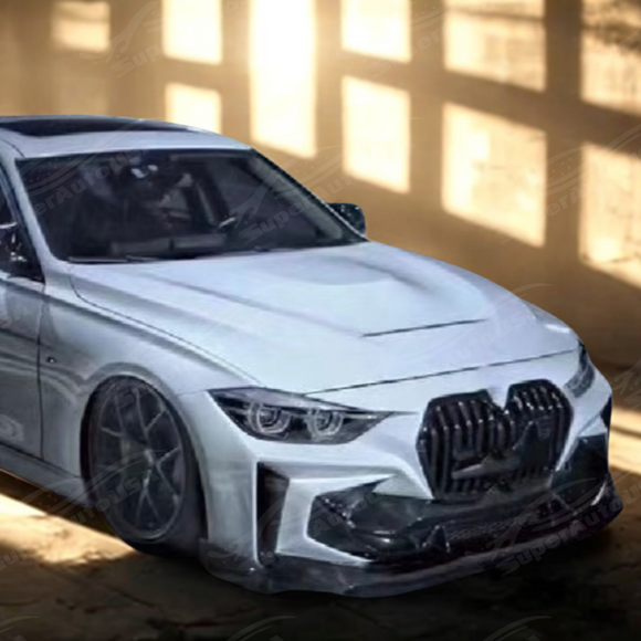 SuperAutoUSA 2012 F30 xDrive bumper with mesh grille and fog cutouts

