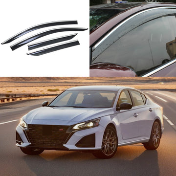 2020 Altima Chrome Trim Window Visors with Wind Guards by SuperAutoUSA
