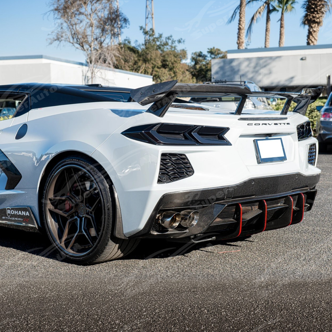 Smoked Black Tail Light Covers For Chevy Corvette C8 Stingray & Z51 (2020-2023) – Easy Stick-On Trim