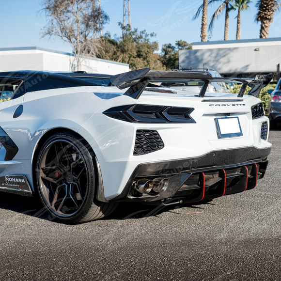 Chevy Corvette C8 blackout tail light cover kit 2020-2026 models

