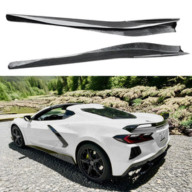 2021 Chevrolet Corvette C8 Real Carbon Fiber Side Under Spoiler SuperAutoUSA
