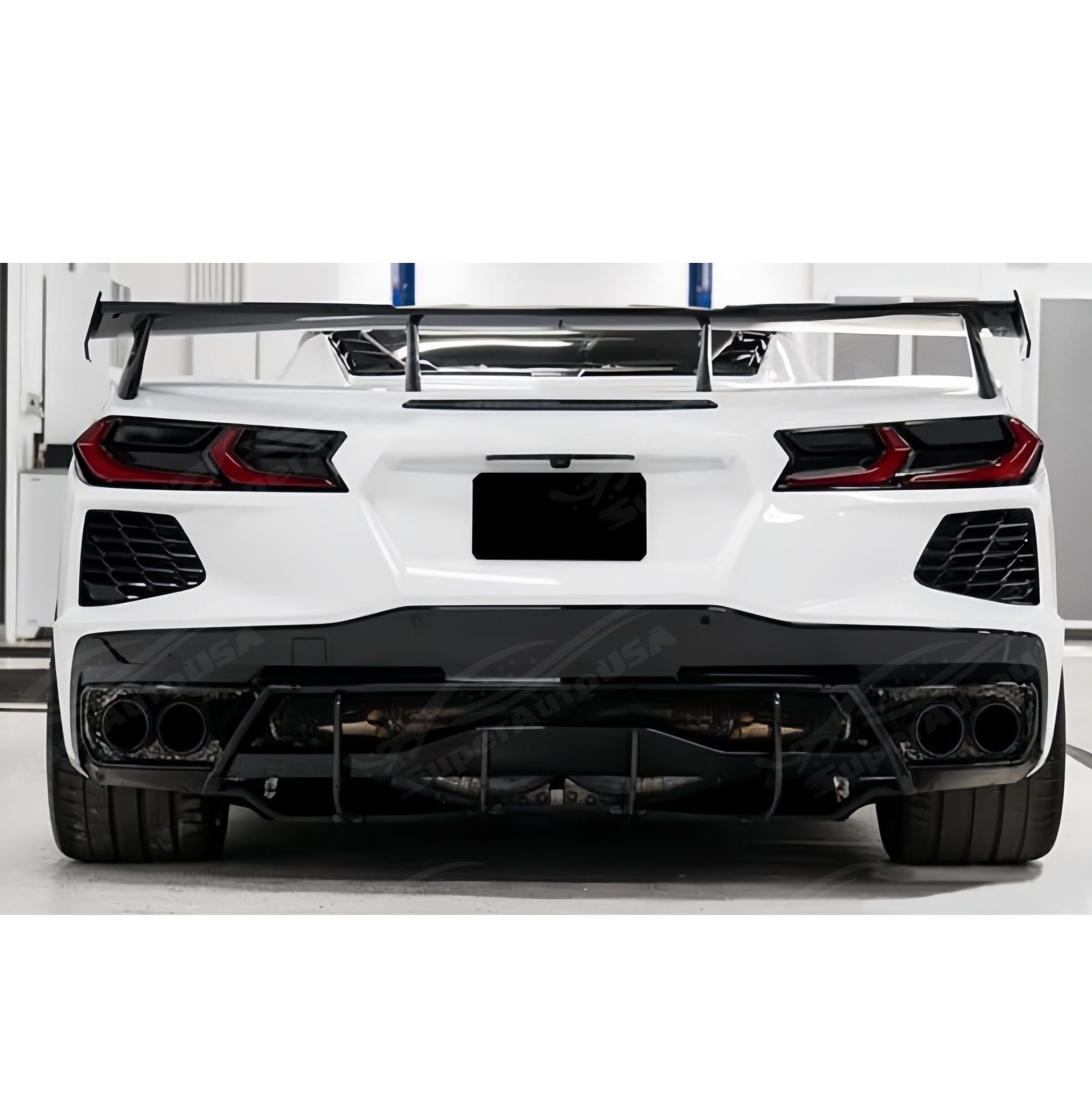 Fit Chevrolet Corvette (C8) 2020-2025 Real Carbon Fiber Rear Bumper ...
