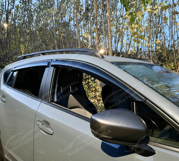 Carbon Fiber Trim Window Visor Shades for 2021 Subaru Impreza by SuperAutoUSA
