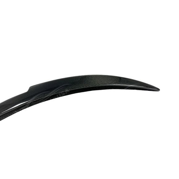 Gloss Black Carbon Fiber Rear Trunk Spoiler for 2021 Tesla Model 3 by SuperAutoUSA
