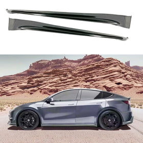 2021 Tesla Model Y Real Carbon Fiber Side Under Spoiler by SuperAutoUSA
