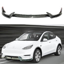 2021 Tesla Model Y Real Forged Carbon Fiber Front Lip Spoiler by SuperAutoUSA
