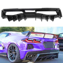 2022 Chevrolet Corvette C8 Shark Fin Style Gloss Black Rear Diffuser
