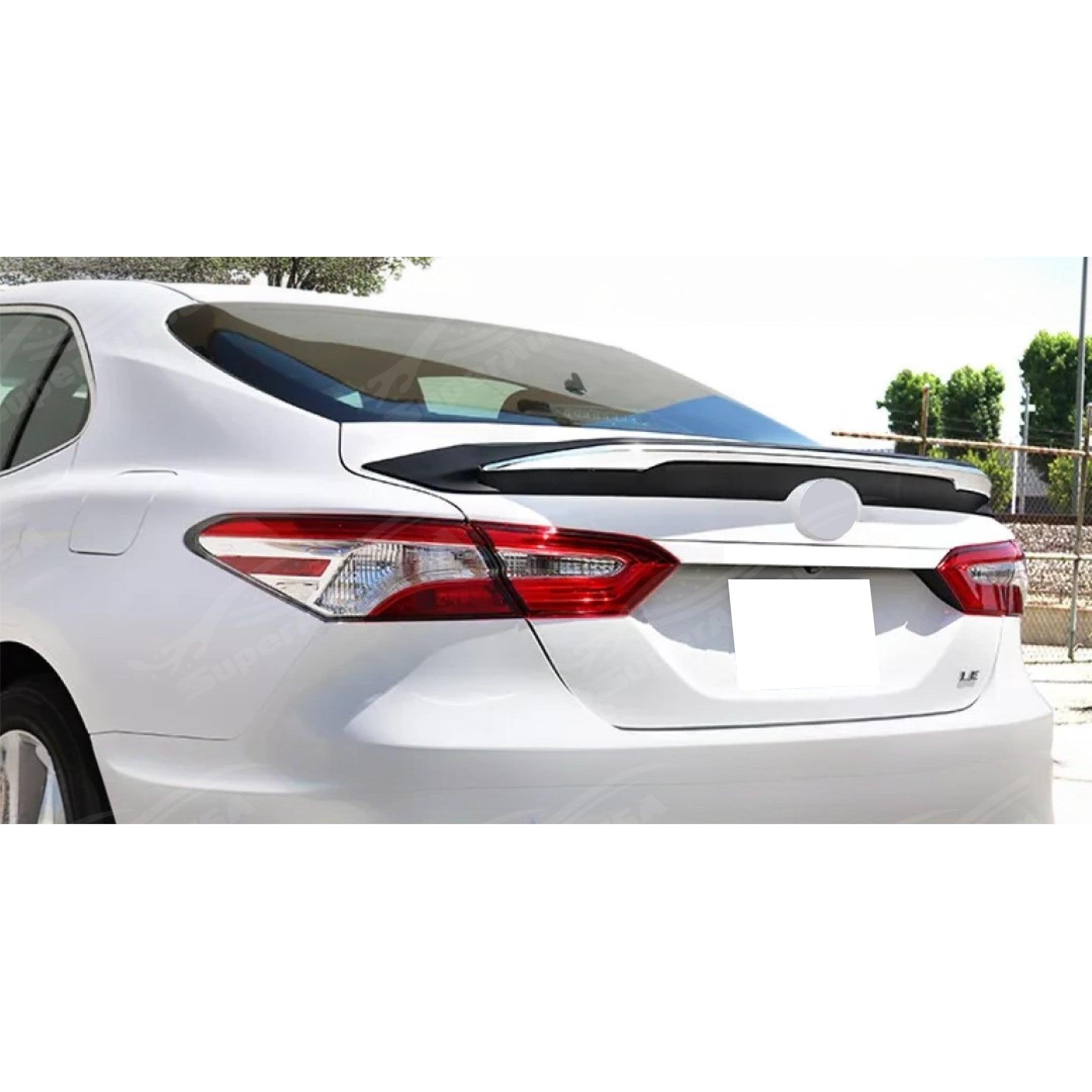 Fit 2018-2024 Toyota Camry Gloss Black with Chrome Trim Rear Trunk Spo ...