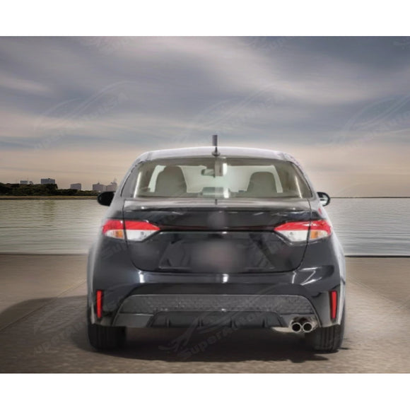 Sleek 2PC Black Rear Bumper Honeycomb Covers for 2020 Corolla SE XSE by SuperAutoUSA
